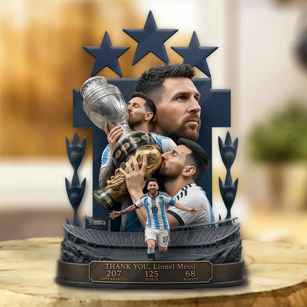 Lionel Messi Thank You Argentina National Football Team Acrylic Plaque Gifts For Messi Fans