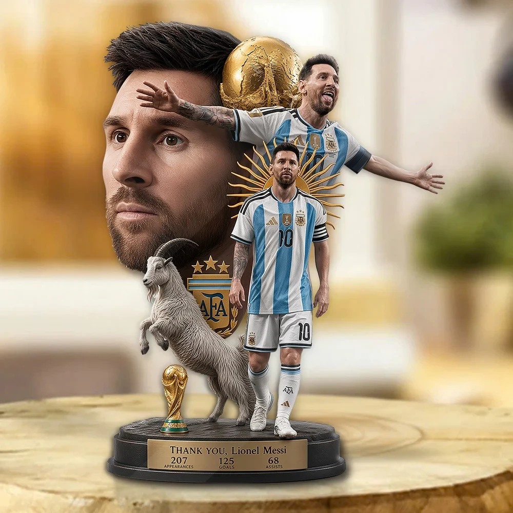 Lionel Messi x Argentina National Football Team Acrylic Plaque Thank You Legend Lionel Messi Merch