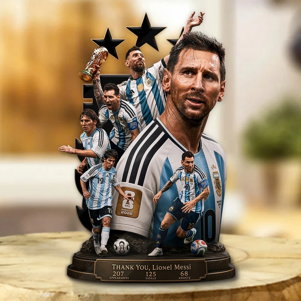 Lionel Messi x Argentina National Football Team Acrylic Plaque Thank You Lionel Messi Merchandise