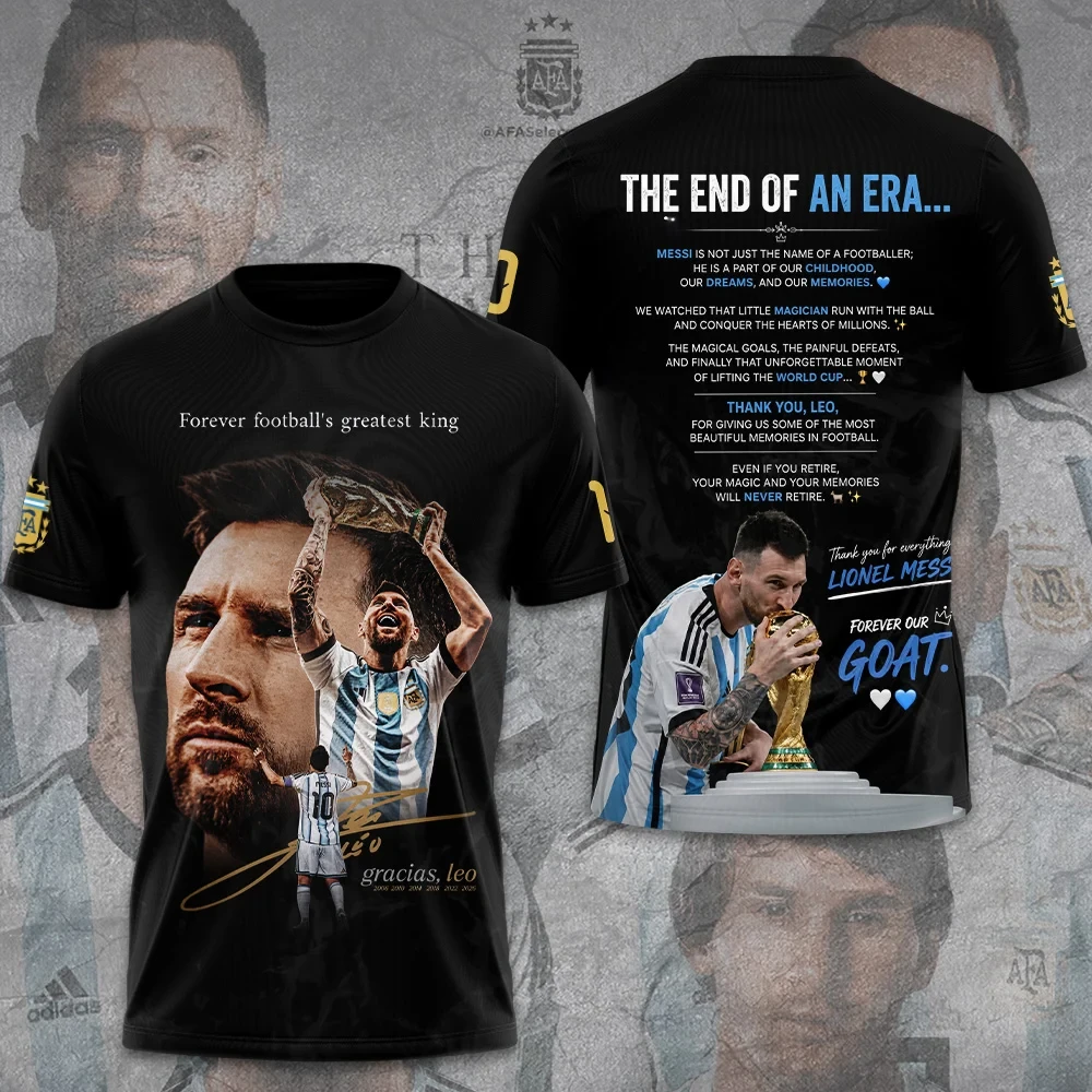 Lionel Messi x Argentina National Football Team Shirt The End Of An Era Lionel Messi Merch