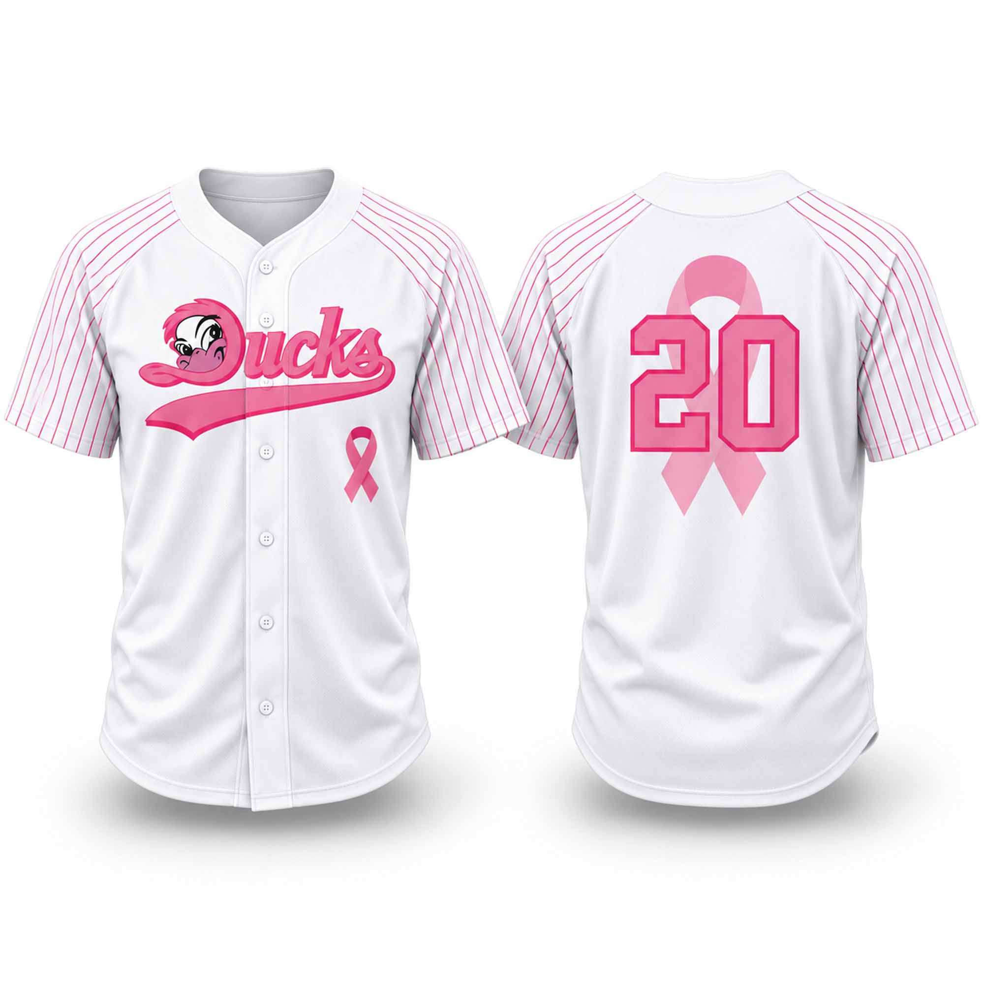 Long Island Ducks Breast Cancer Awareness Jersey Long Island Ducks Merch Cancer Fighter Gifts