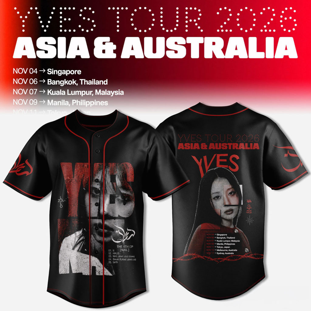 LOONA Yves Tour 2026 Album Asia And Australia Baseball Jersey Yves Merch Music Apparel