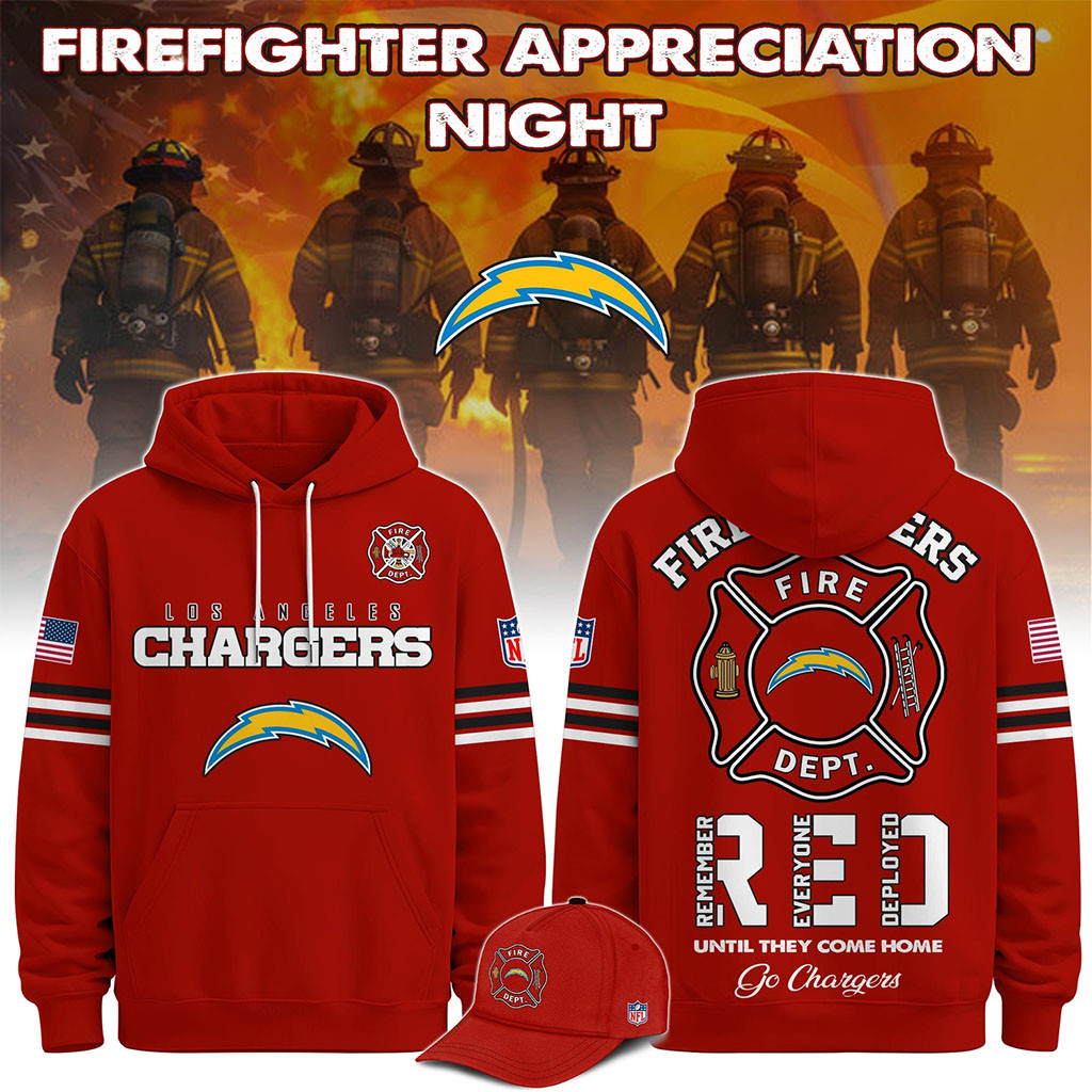 Los Angeles Chargers Firefighter Appreciation Night 2026 Hoodie LA Chargers Merch Game Day Gift Los Angeles Chargers Firefighter Appreciation Night 2026 Hoodie LA Chargers Merch Game Day Gift