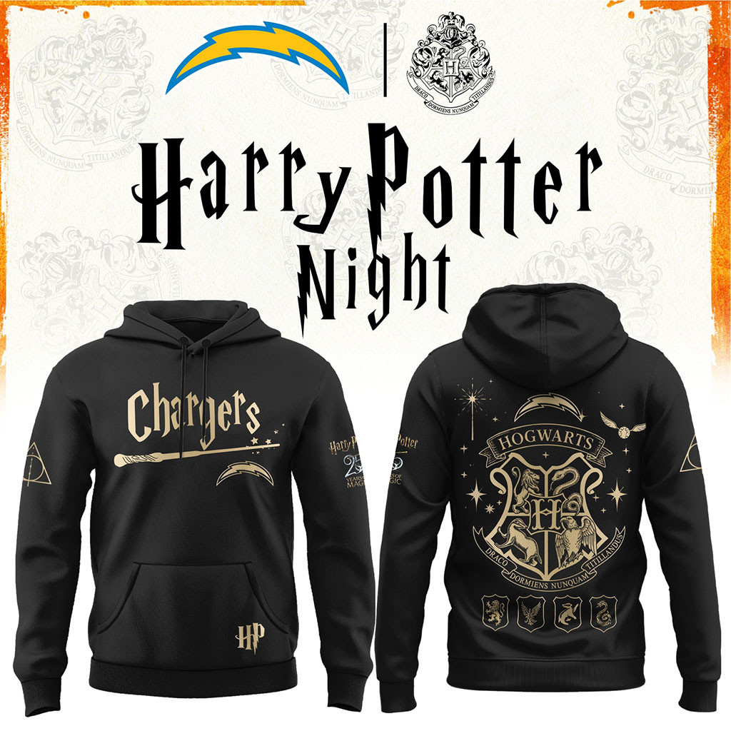 Los Angeles Chargers Football Harry Potter 25th Anniversary Hoodie 2026 LA Chargers Merch Los Angeles Chargers Football Harry Potter 25th Anniversary Hoodie 2026 LA Chargers Merch