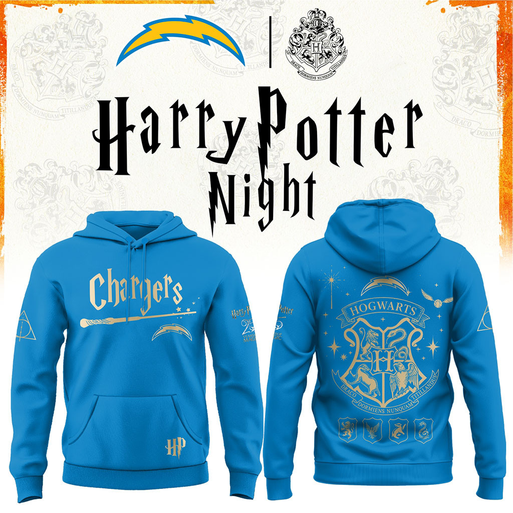 Los Angeles Chargers Harry Potter 25th Anniversary Hoodie 2026 LA Chargers Merch Gift For Fans