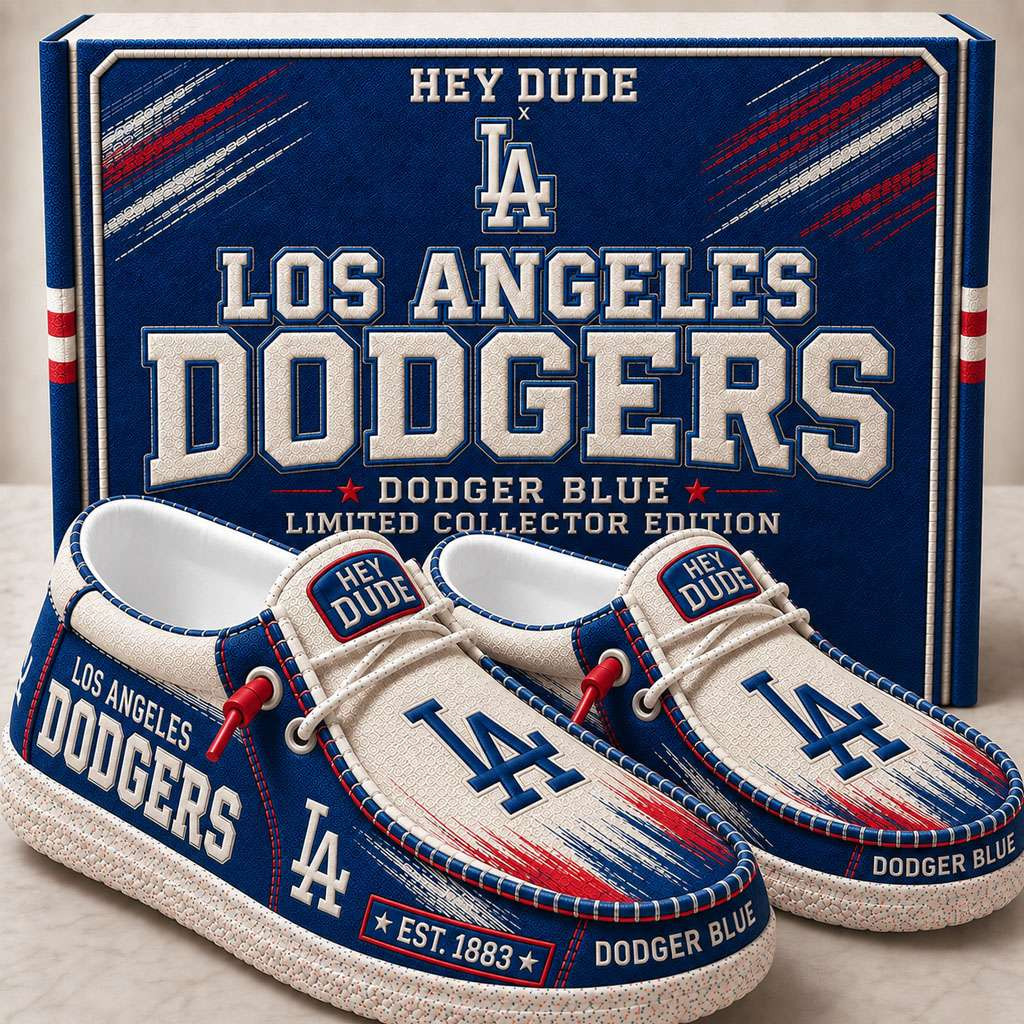Los Angeles Dodgers Merch Est 1883 Dodger Blue Slip-On Loafers Gifts For Baseball Lovers