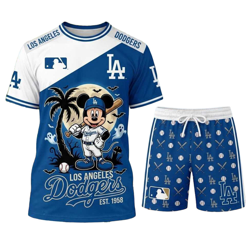 Los Angeles Dodgers Mickey Mouse Halloween Shirt And Shorts LA Dodgers Merch Baseball Fan Gear Los Angeles Dodgers Mickey Mouse Halloween Shirt And Shorts LA Dodgers Merch Baseball Fan Gear