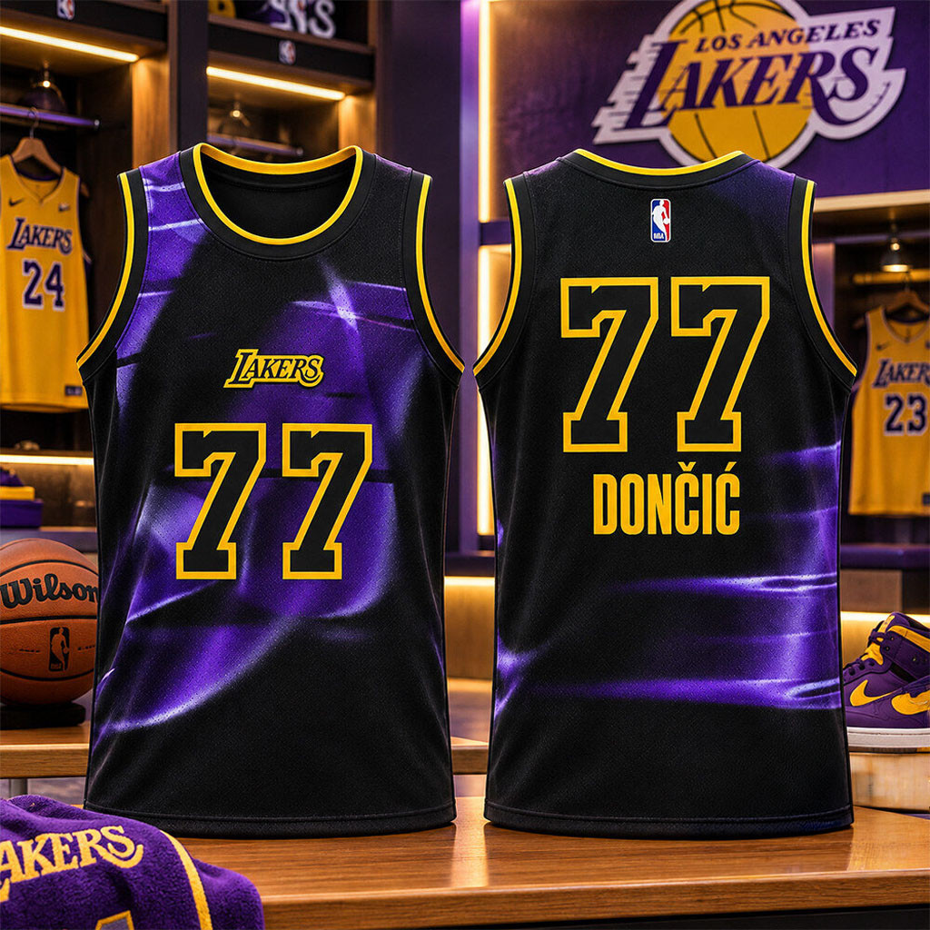 Los Angeles Lakers #77 Luka Doncic Specter Jersey LA Lakers Merch Gift For Basketball Fans