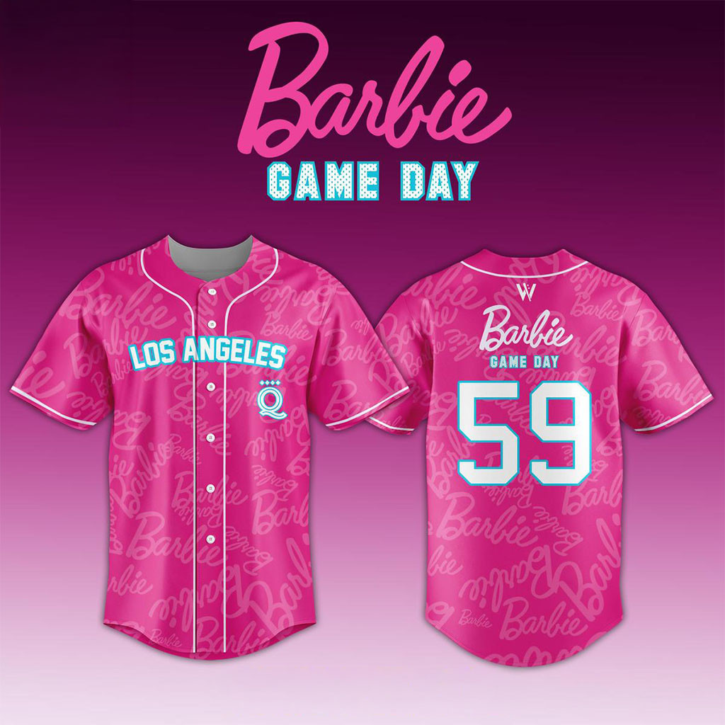 Los Angeles Queens Barbie Night 2026 WPBL Game Pink Baseball Jersey LA Queens Merch Fan Gifts Los Angeles Queens Barbie Night 2026 WPBL Game Pink Baseball Jersey LA Queens Merch Fan Gifts