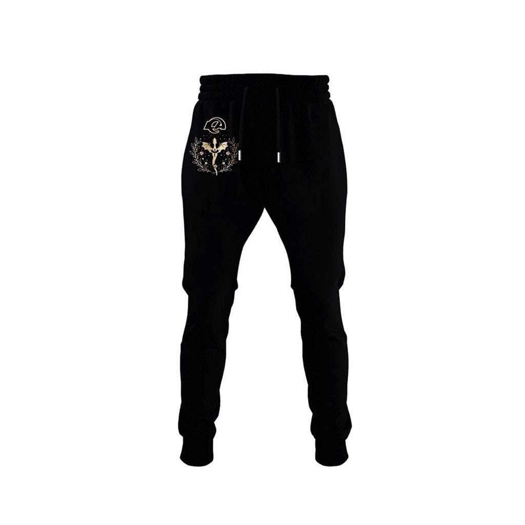 Los Angeles Rams Dragon Wing Fantasy Night 2026 Sweatpants Black Rams Merch Football Fan Gift