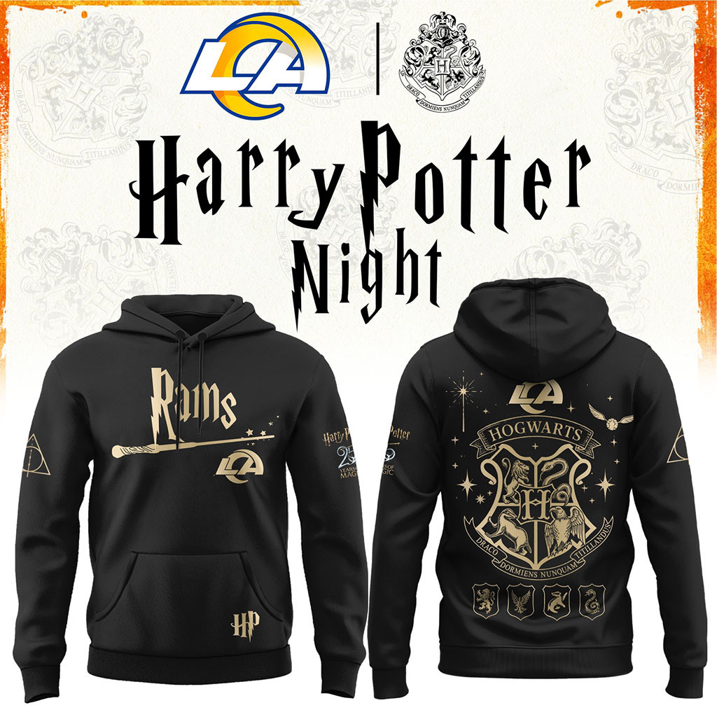 Los Angeles Rams Football Harry Potter 25th Anniversary Hoodie 2026 LA Rams Merch Game Day Gift Los Angeles Rams Football Harry Potter 25th Anniversary Hoodie 2026 LA Rams Merch Game Day Gift