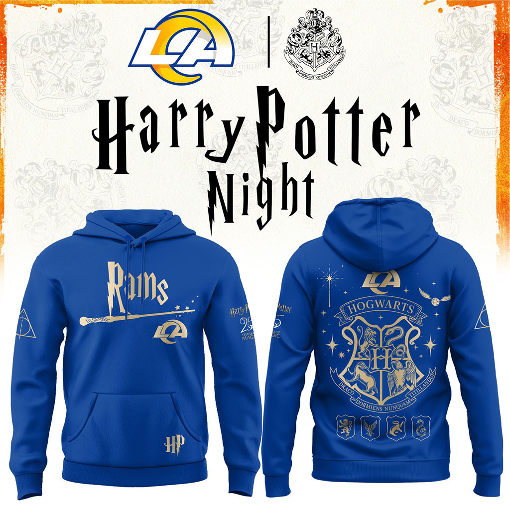 Los Angeles Rams Harry Potter 25th Anniversary Hoodie 2026 Rams Merch Cool Football Gift Ideas