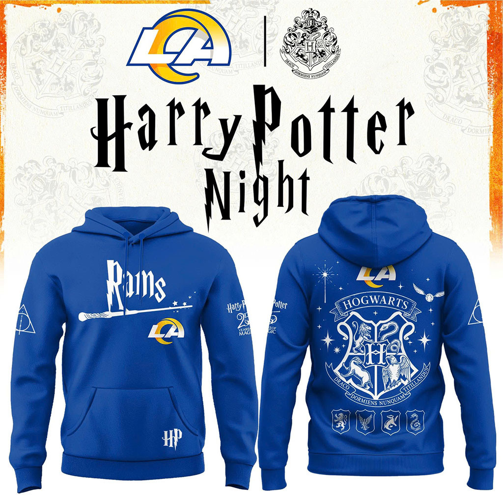 Los Angeles Rams Harry Potter 25th Anniversary Hoodie 2026 Rams Merch Present For Football Fans