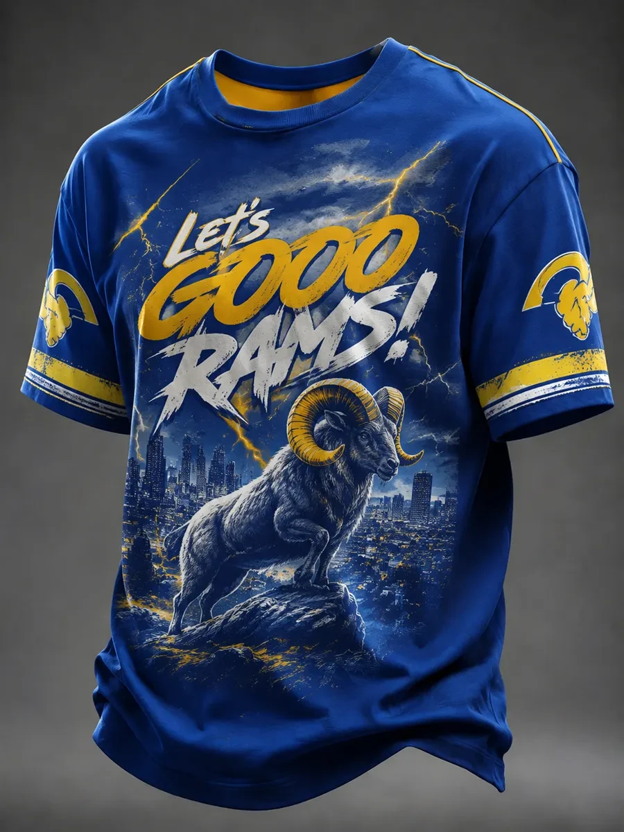 Los Angeles Rams Merch Let's Go Rams T-Shirt Los Angeles Game Day Outfit Fans Gifts