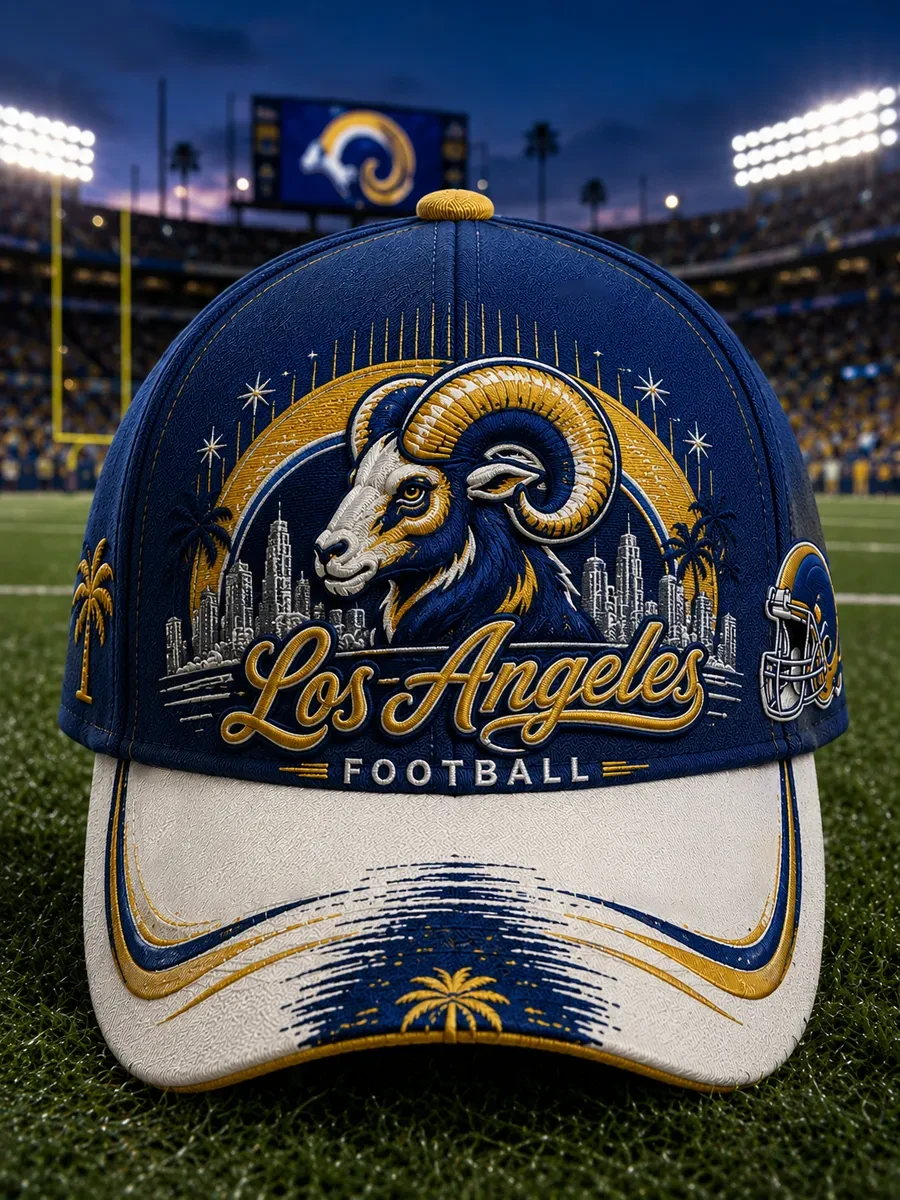 Los Angeles Rams Merch Los Angeles Football Hat Game Day Cap Gifts For Football Fan
