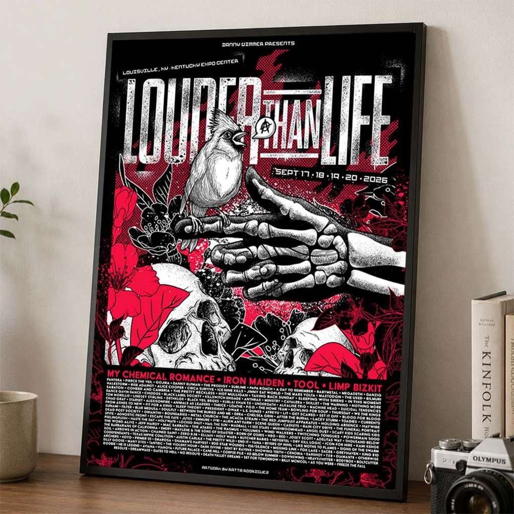 Louder Than Life 2026 Festival Louisville KY Bird In The Hand Poster Louder Than Life Merch