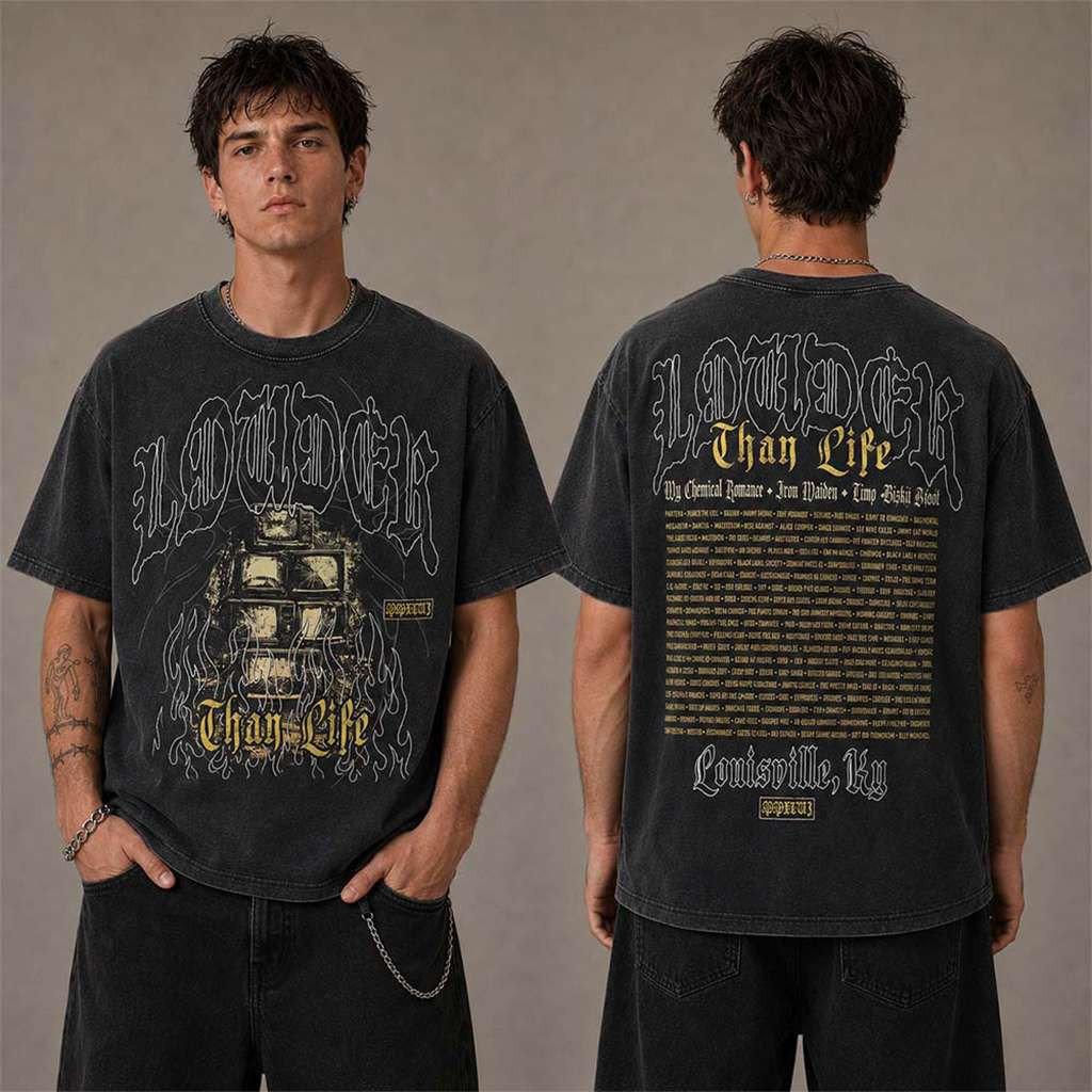 Louder Than Life 2026 Festival Louisville KY Fire TV Wash T-Shirt Louder Than Life Merch Louder Than Life 2026 Festival Louisville KY Fire TV Wash T-Shirt Louder Than Life Merch
