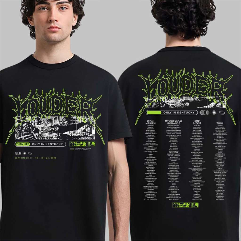 Louder Than Life 2026 Festival Louisville KY Headlines T-Shirt Louder Than Life Merch Black