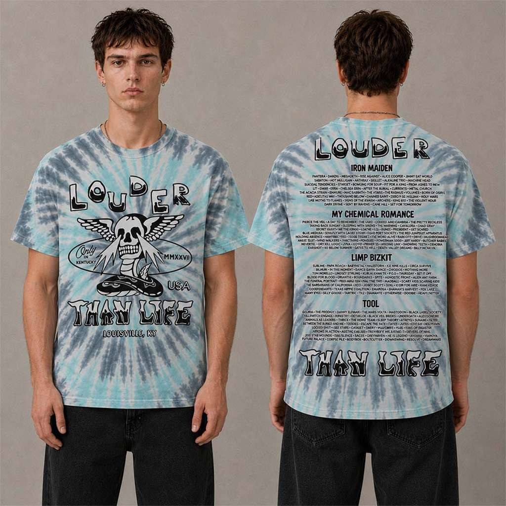 Louder Than Life 2026 Festival Louisville KY Snake Eyes Tie Dye T-Shirt Louder Than Life Merch
