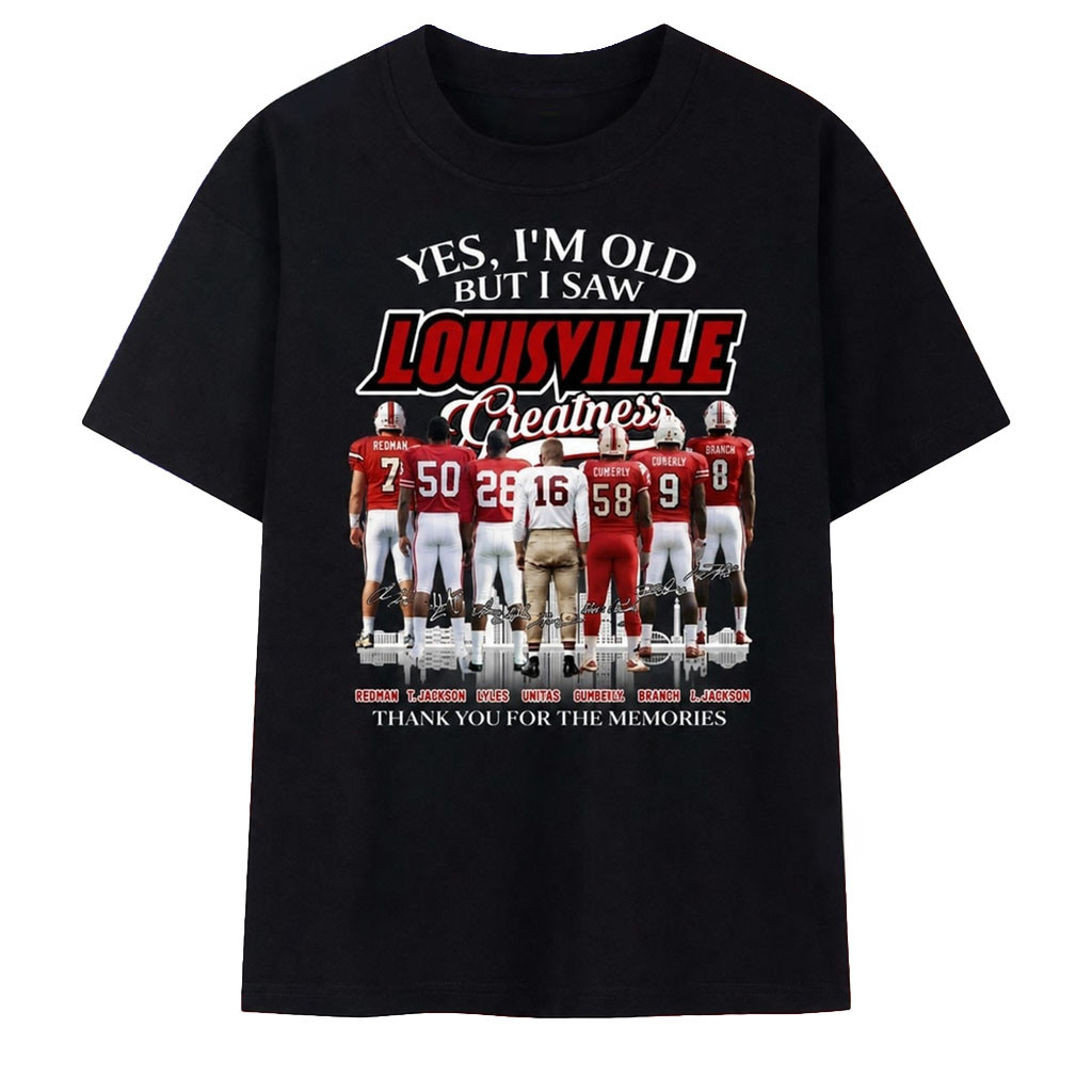 Louisville Cardinals Football Greatness Legends Signatures T-Shirt Cardinals Merch Fan Gifts
