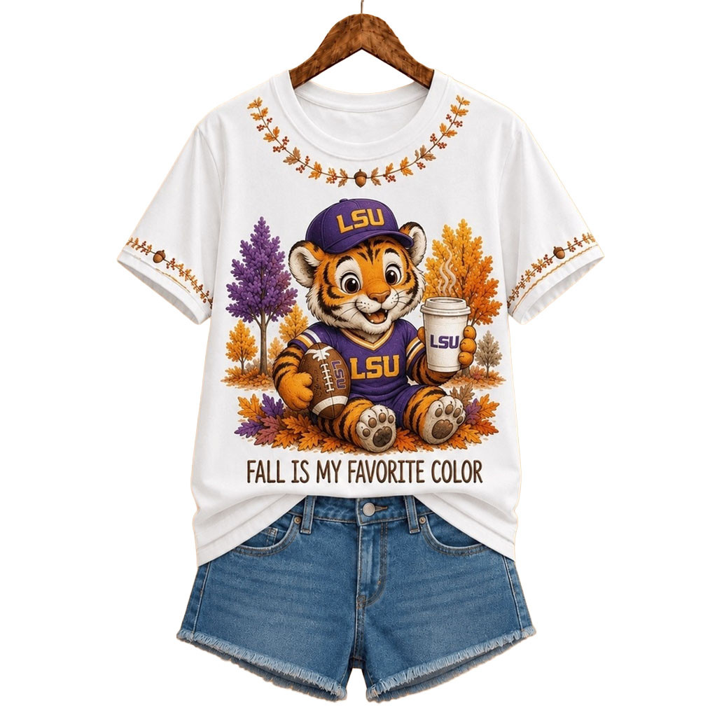 LSU Tigers Fall Is My Favorite Color T-Shirt Game Day Tees LSU Tigers Merch Best Football Gifts LSU Tigers Fall Is My Favorite Color T-Shirt Game Day Tees LSU Tigers Merch Best Football Gifts
