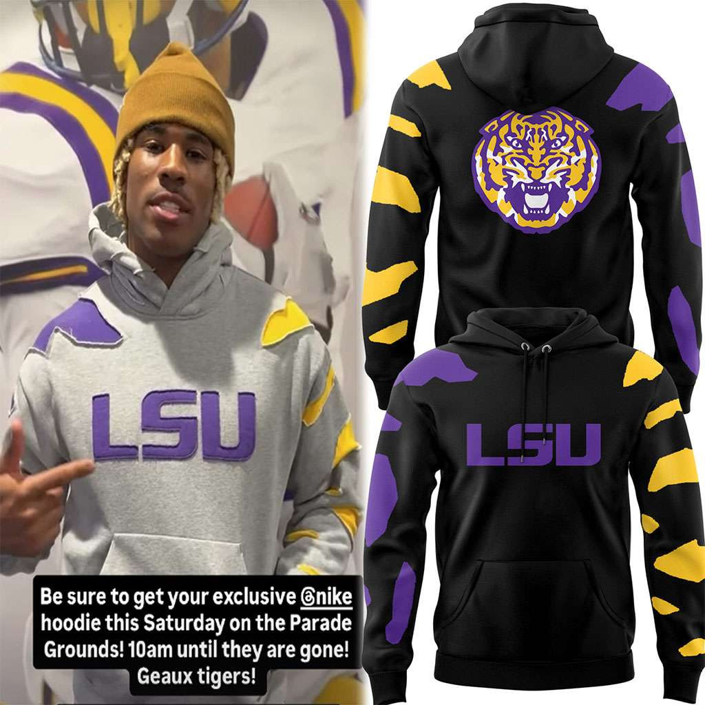 LSU Tigers x NK Collab Black Hoodie LSU Tigers Merch Presents For Football Lovers