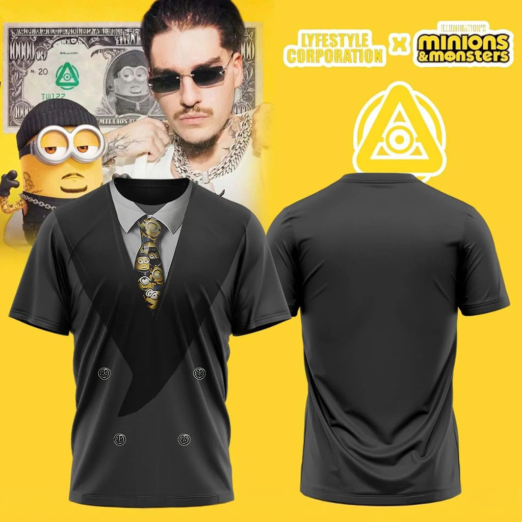 Luan Oliveira Merch Lyfestyle Corporation X Minions X Monsters T-Shirt Funny Minion Formal Outfit