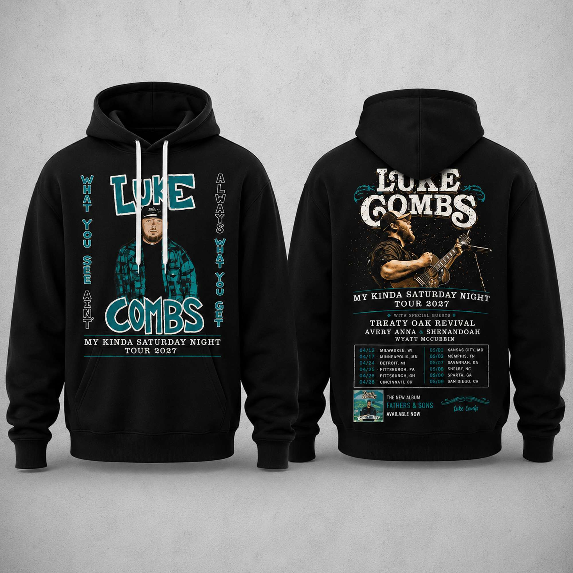 Luke Combs My Kinda Saturday Night Tour 2027 Hoodie Luke Combs Merch Brother Gifts
