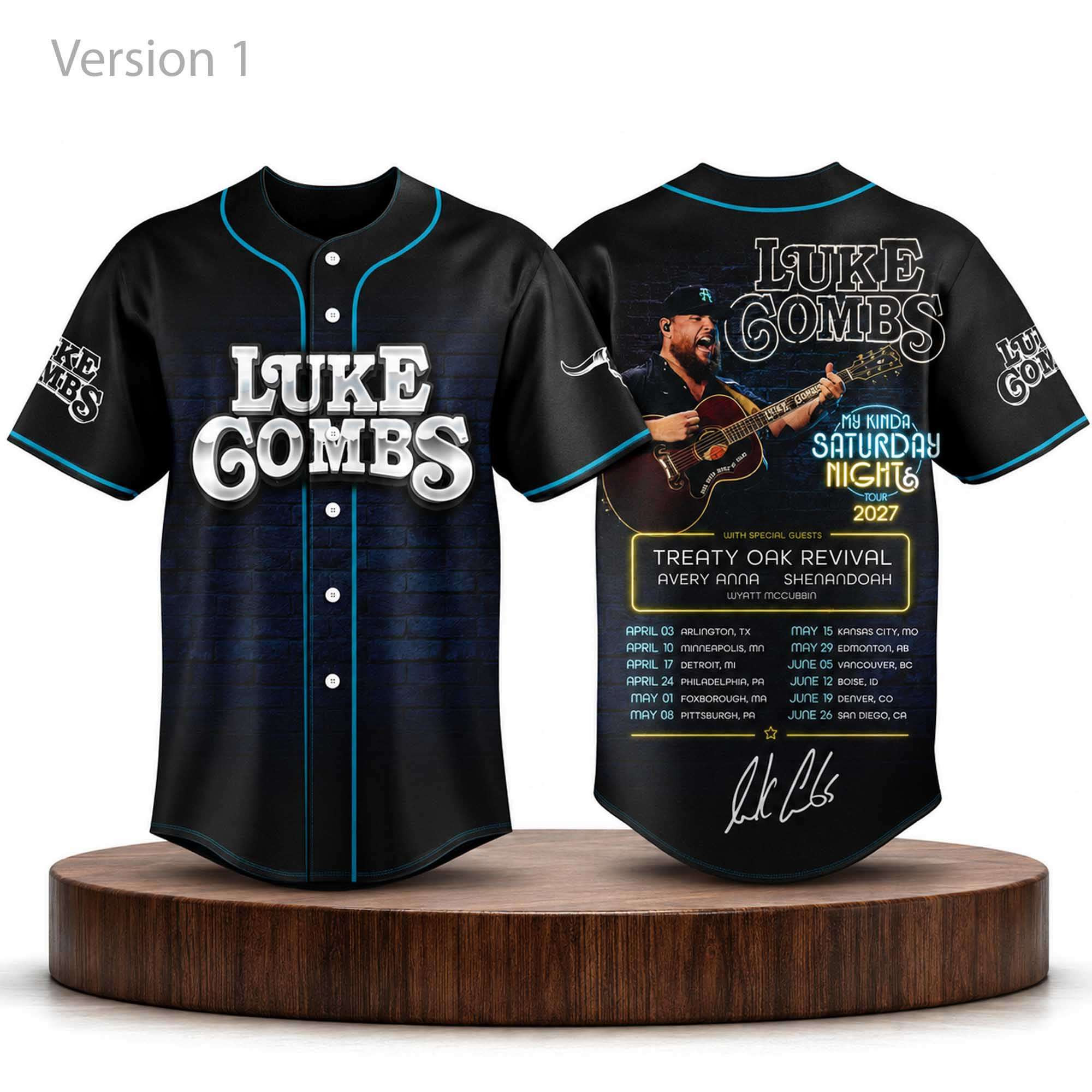Luke Combs My Kinda Saturday Night Tour 2027 Jersey Luke Combs Merch Father Gifts