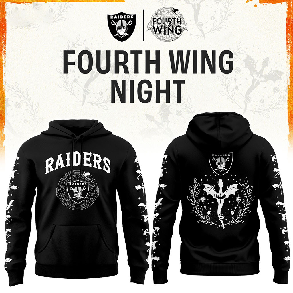 LV Raiders Dragon Wing Fantasy Night 2026 Hoodie Black Raiders Merch Gifts For Football Fans