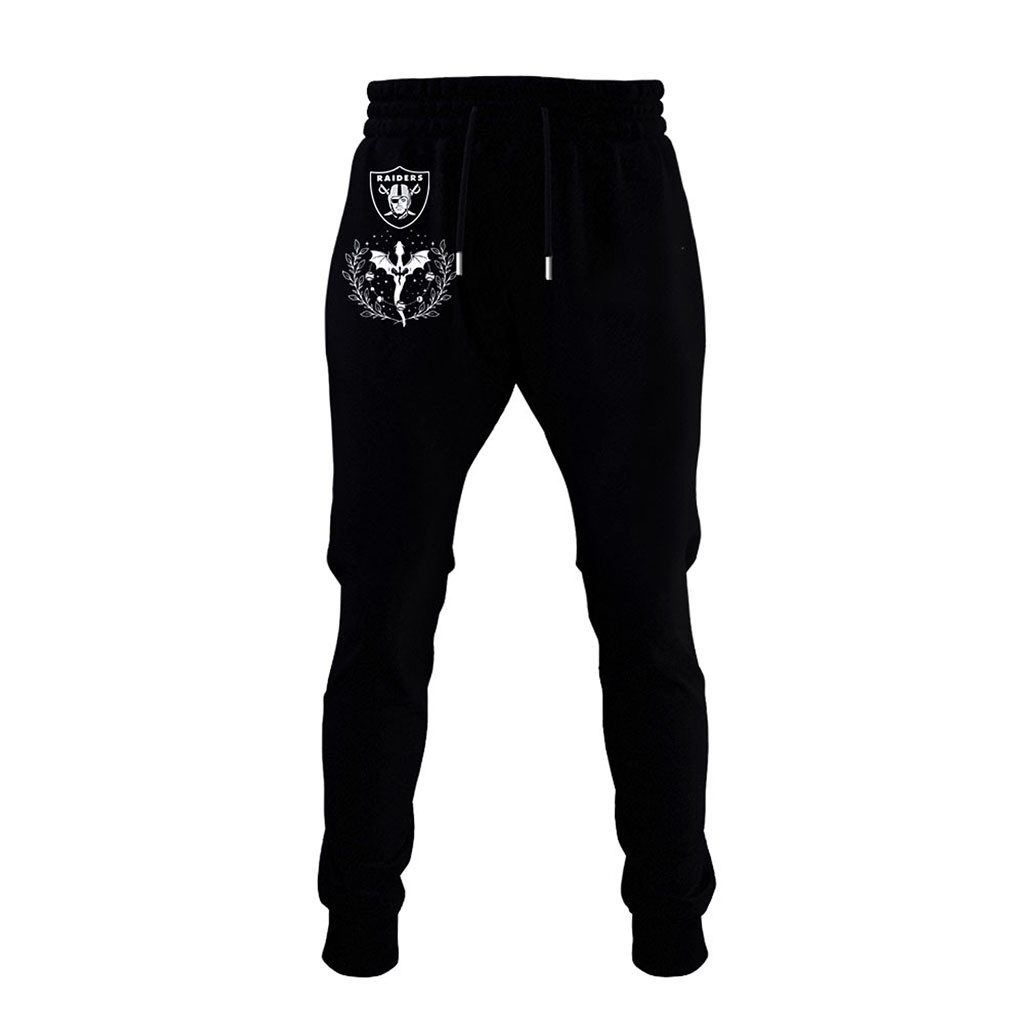 LV Raiders Dragon Wing Fantasy Night 2026 Sweatpants Black Raiders Merch Gift For Football Fan