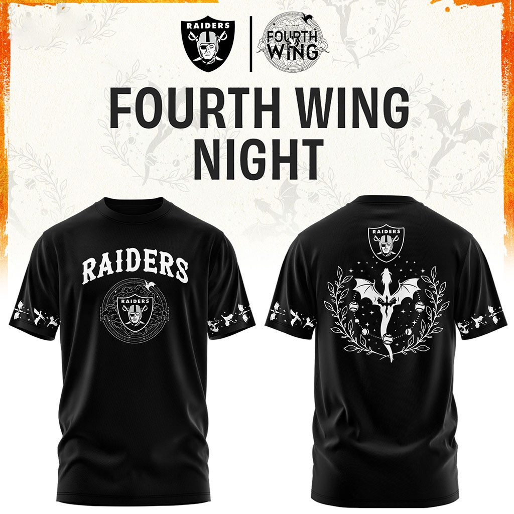 LV Raiders Dragon Wing Fantasy Night 2026 T-Shirt Black Raiders Merch Football Lover Gifts
