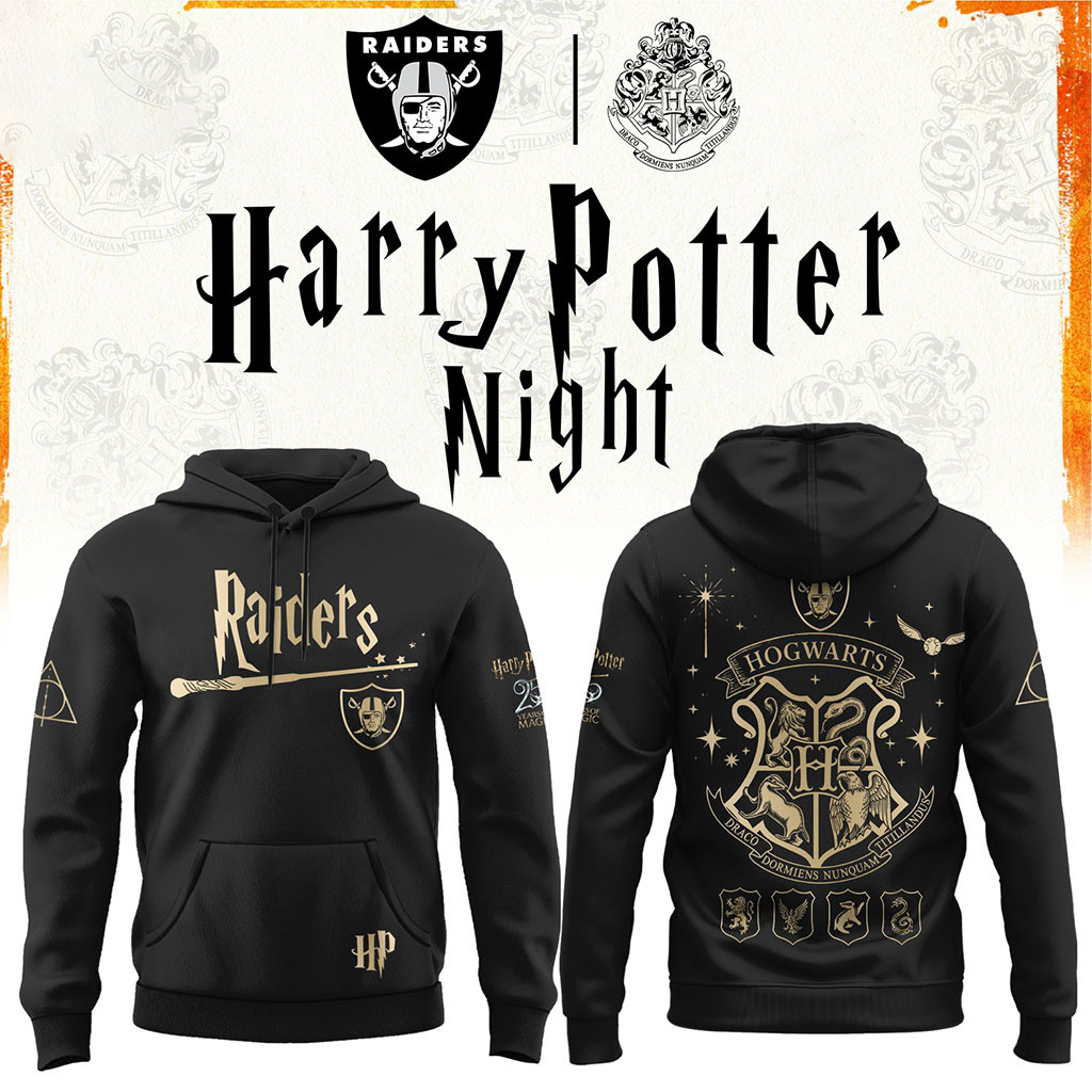 LV Raiders Football Harry Potter 25th Anniversary Hoodie 2026 Raiders Merch Gift For Game Day