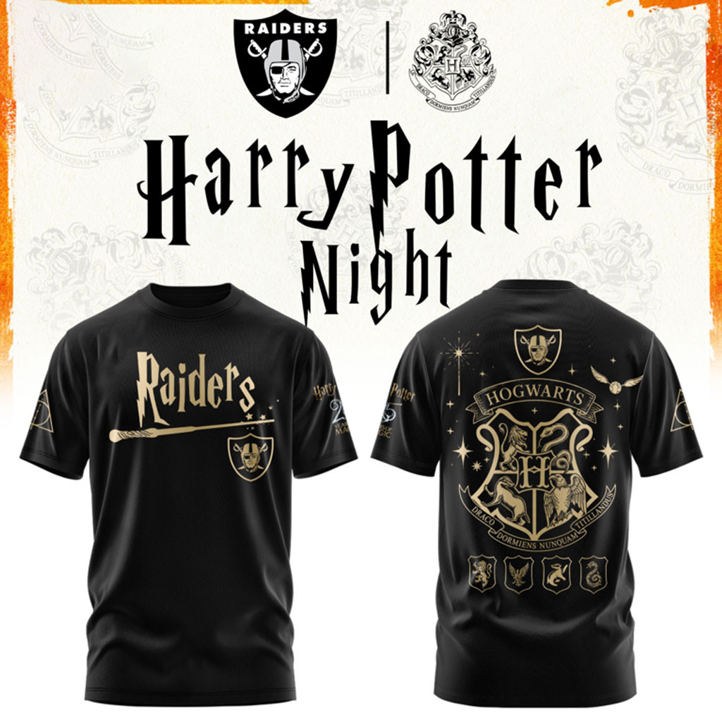LV Raiders Football Harry Potter 25th Anniversary T-Shirt 2026 Raiders Merch Gift For Game Day