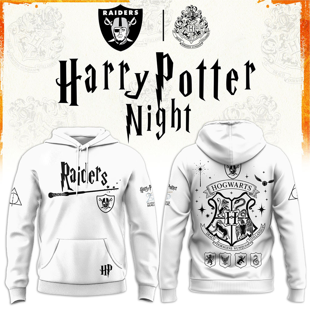 LV Raiders Harry Potter 25th Anniversary Hoodie 2026 Raiders Merch Football Related Gifts