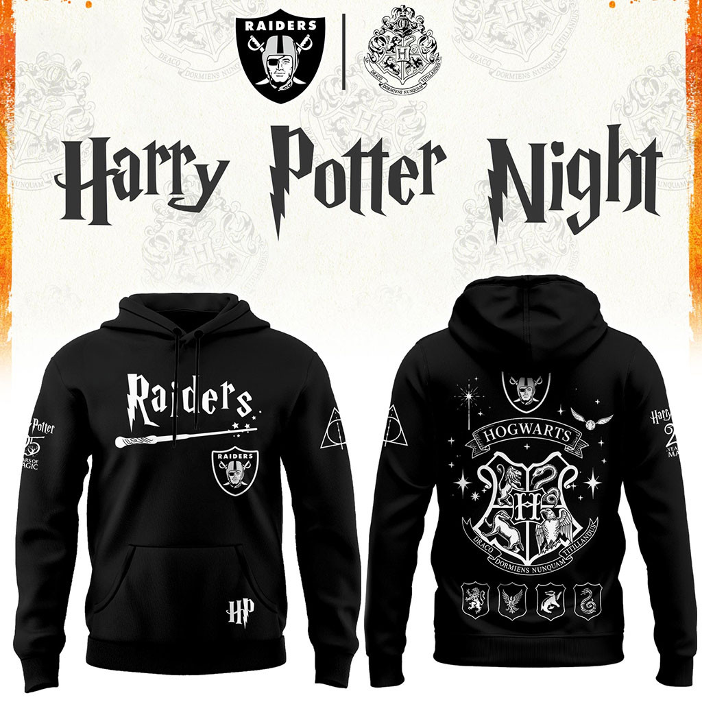 LV Raiders Harry Potter 25th Anniversary Hoodie 2026 Raiders Merch Presents For Football Lovers