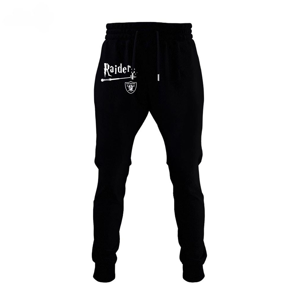 LV Raiders Harry Potter 25th Anniversary Sweatpants Game Day Clothing Raiders Merch Black