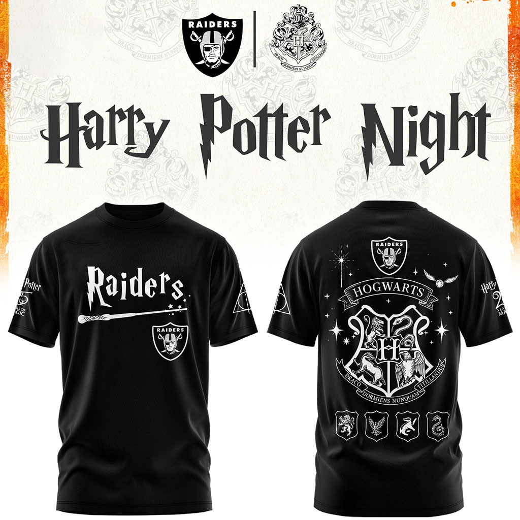 LV Raiders Harry Potter 25th Anniversary T-Shirt 2026 Raiders Merch Present For Football Lover LV Raiders Harry Potter 25th Anniversary T-Shirt 2026 Raiders Merch Present For Football Lover