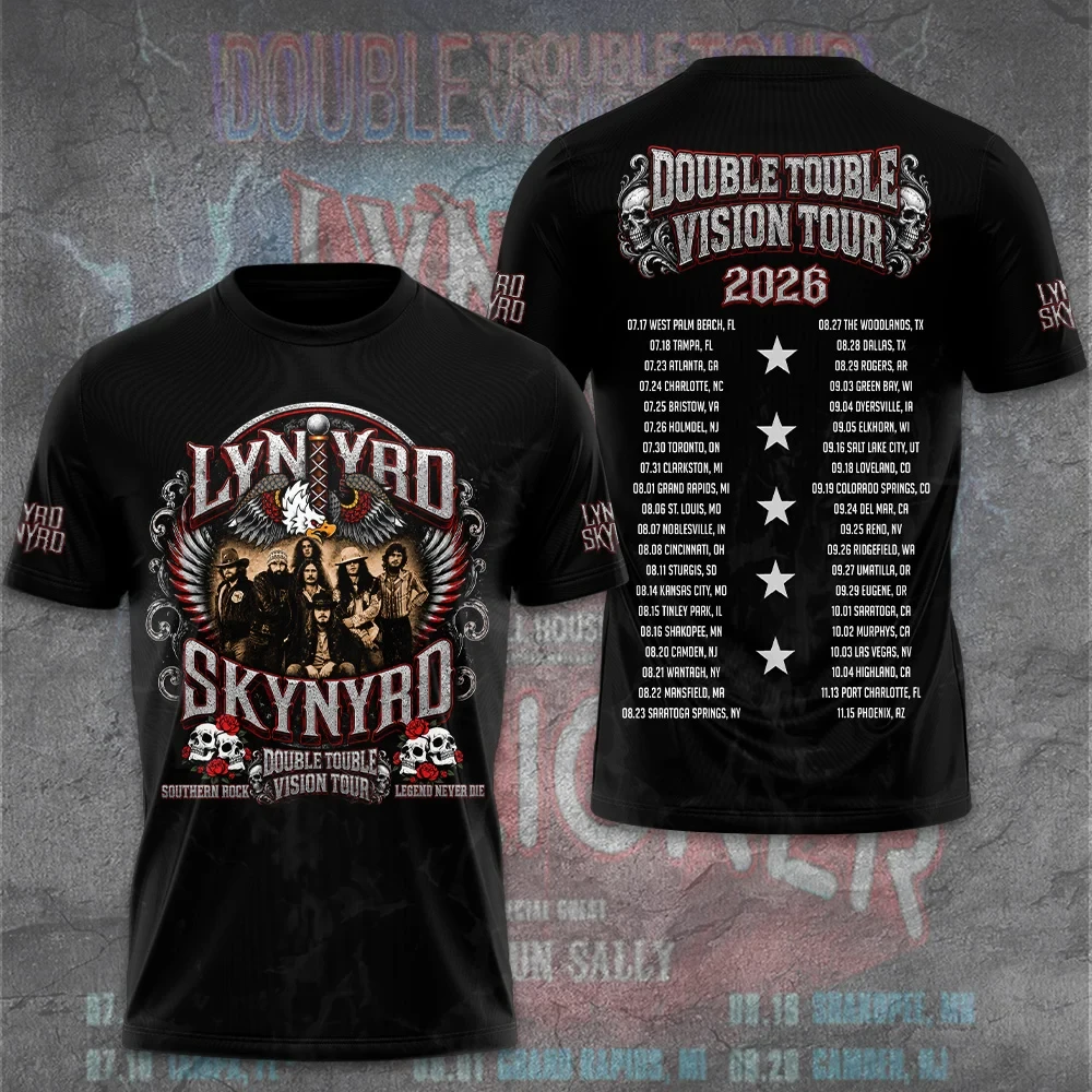Lynyrd Skynyrd Tour 2026 T-Shirt Lynyrd Skynyrd Merch Rock Band Fan Gifts
