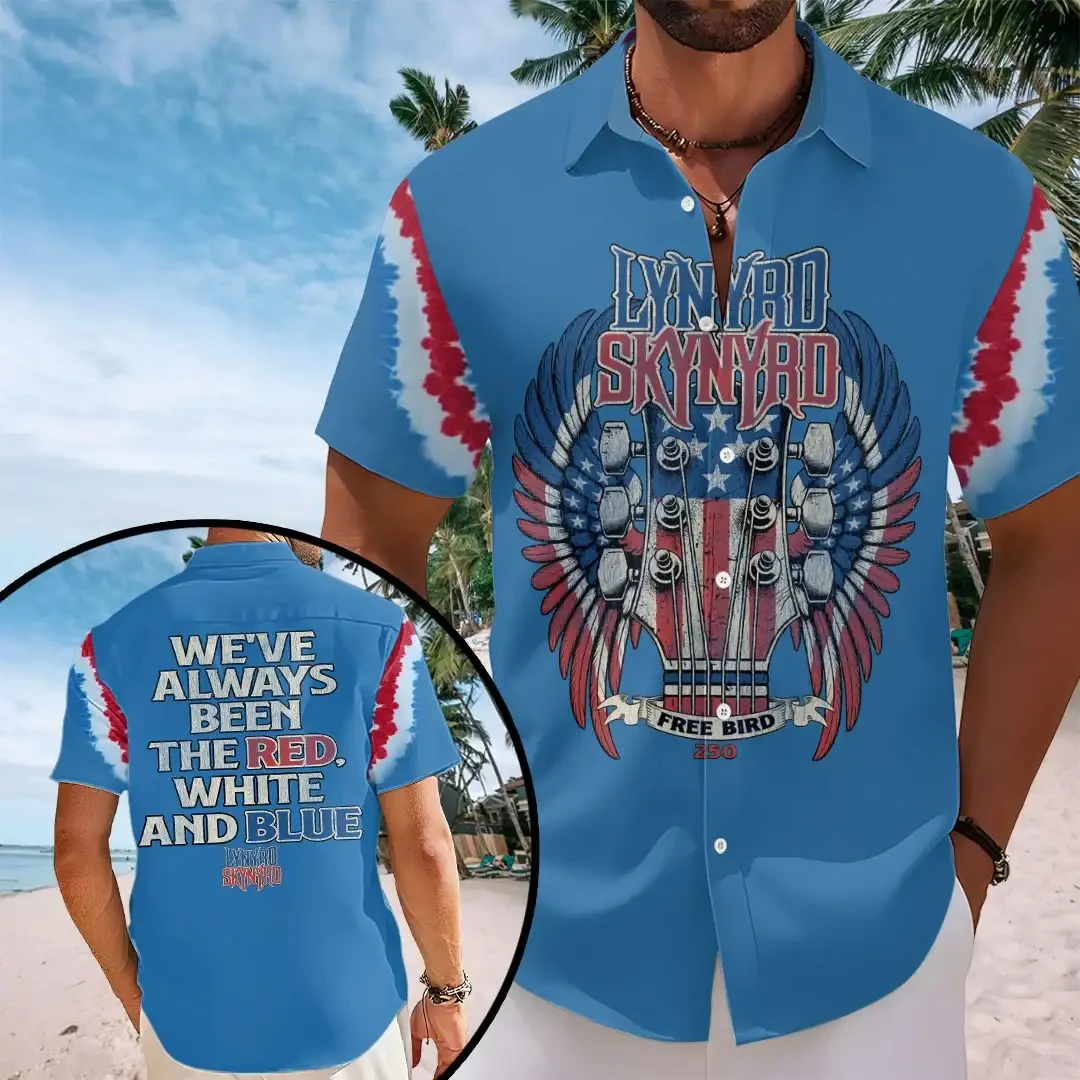 Lynyrd Skynyrd We've Always Been The Red White And Blue Hawaiian Shirt Lynyrd Skynyrd Merch