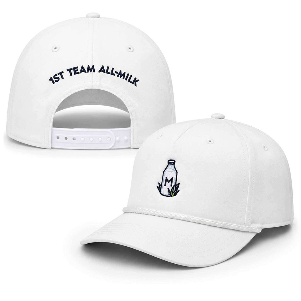 M Golf 1st Team All-Milk Hat Embroidered Unique Gift For Boyfriend M Golf 1st Team All-Milk Hat Embroidered Unique Gift For Boyfriend