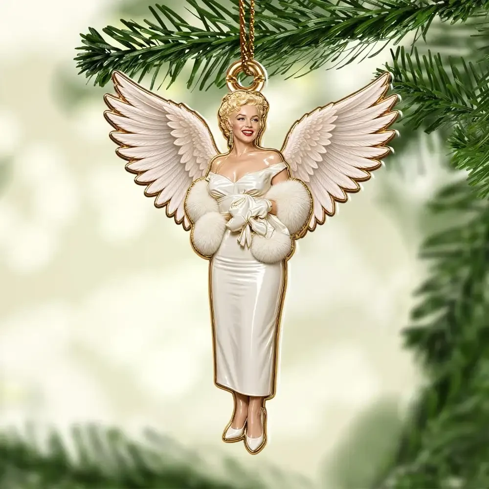 Marilyn Monroe Angel Christmas Ornament Hollywood Icon Holiday Tree Decor Memorial Gifts For Fans