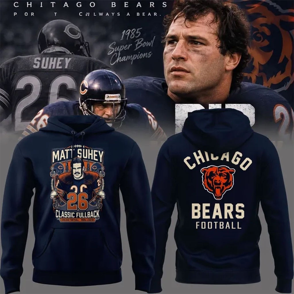 Matt Suhey Chicago Bears Always and Forever Thank You For Your Memories Navy Hoodie Bears Merch