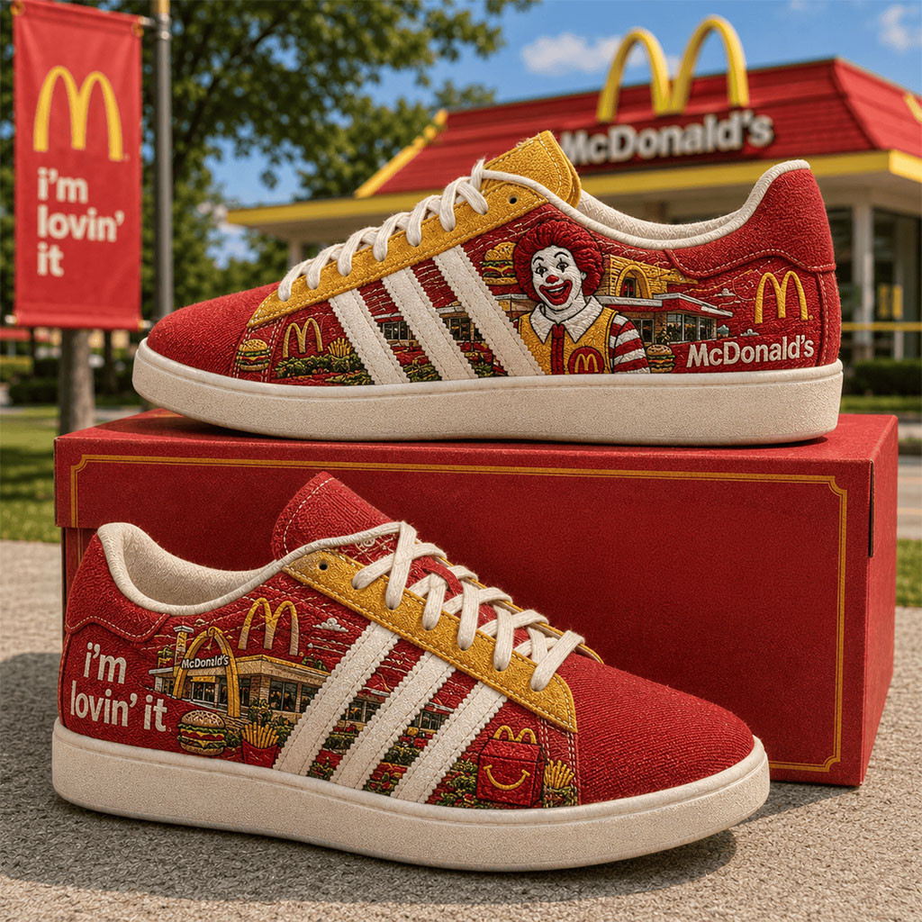 McDonald's I'm Lovin' It Shoes Fast Food Lover Sneakers McDonald's Merch Gift For Friends