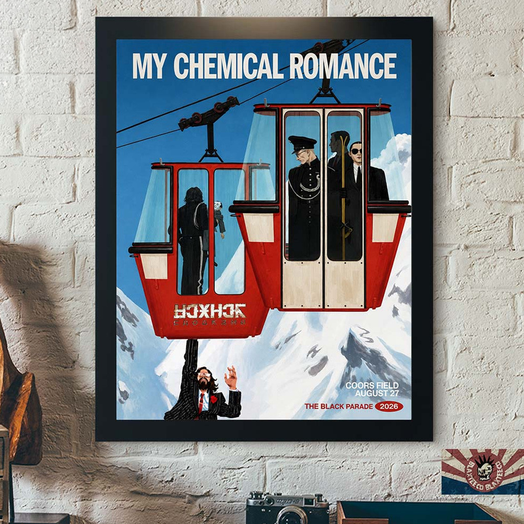 MCR Denver Merch My Chemical Romance The Black Parade Denver CO 2026 City Poster Home Decor