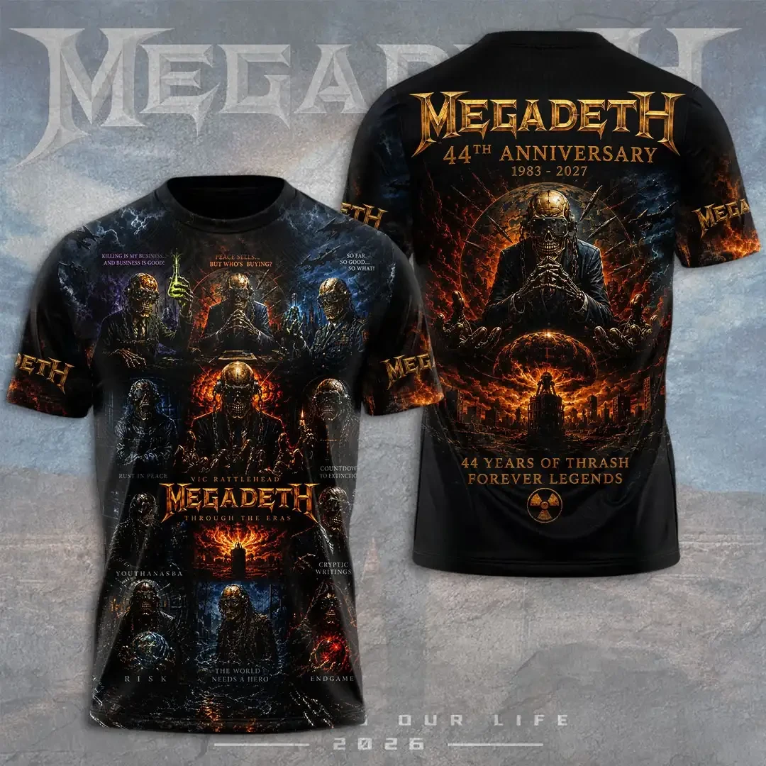 Megadeth 44th Anniversary 1983 2027 Shirt Megadeth Merch Gifts For Band Fans