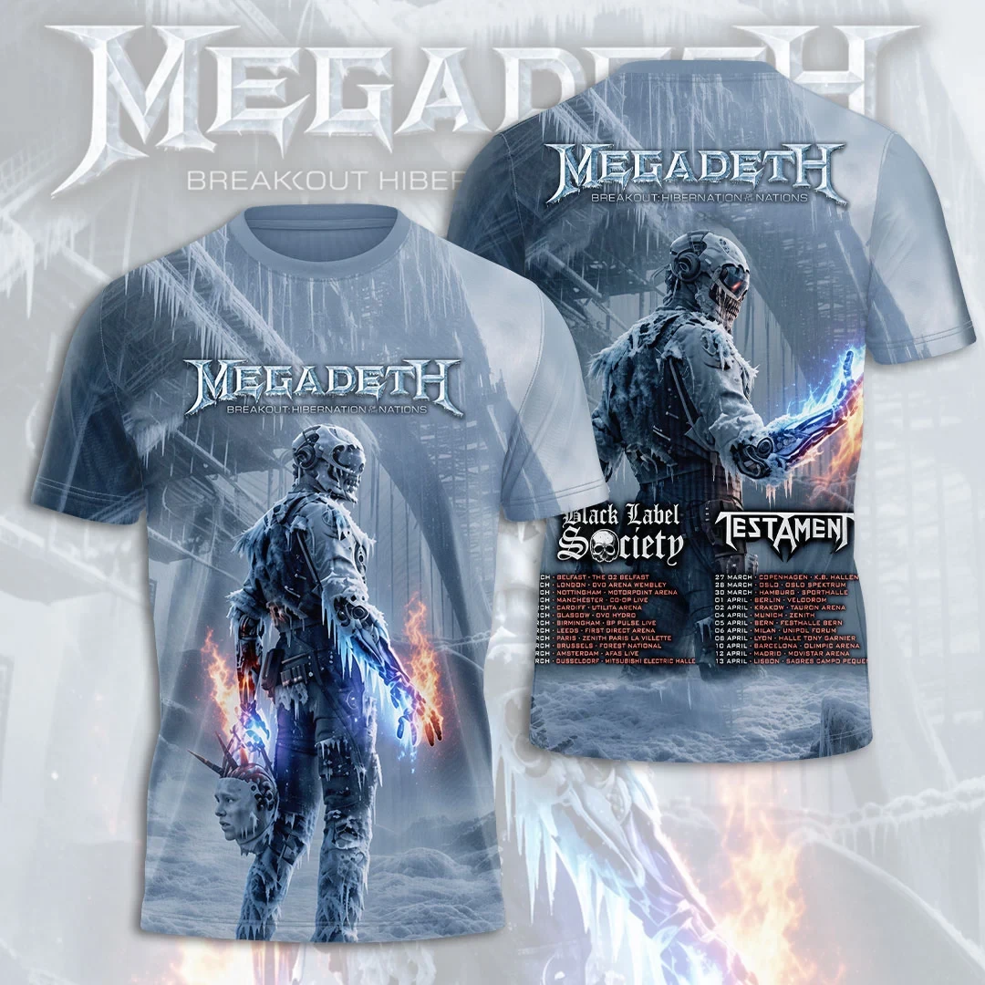 Megadeth Breakout Hibernation Nations Tour 2027 T-Shirt Megadeth Merch Gifts For Metal Fans