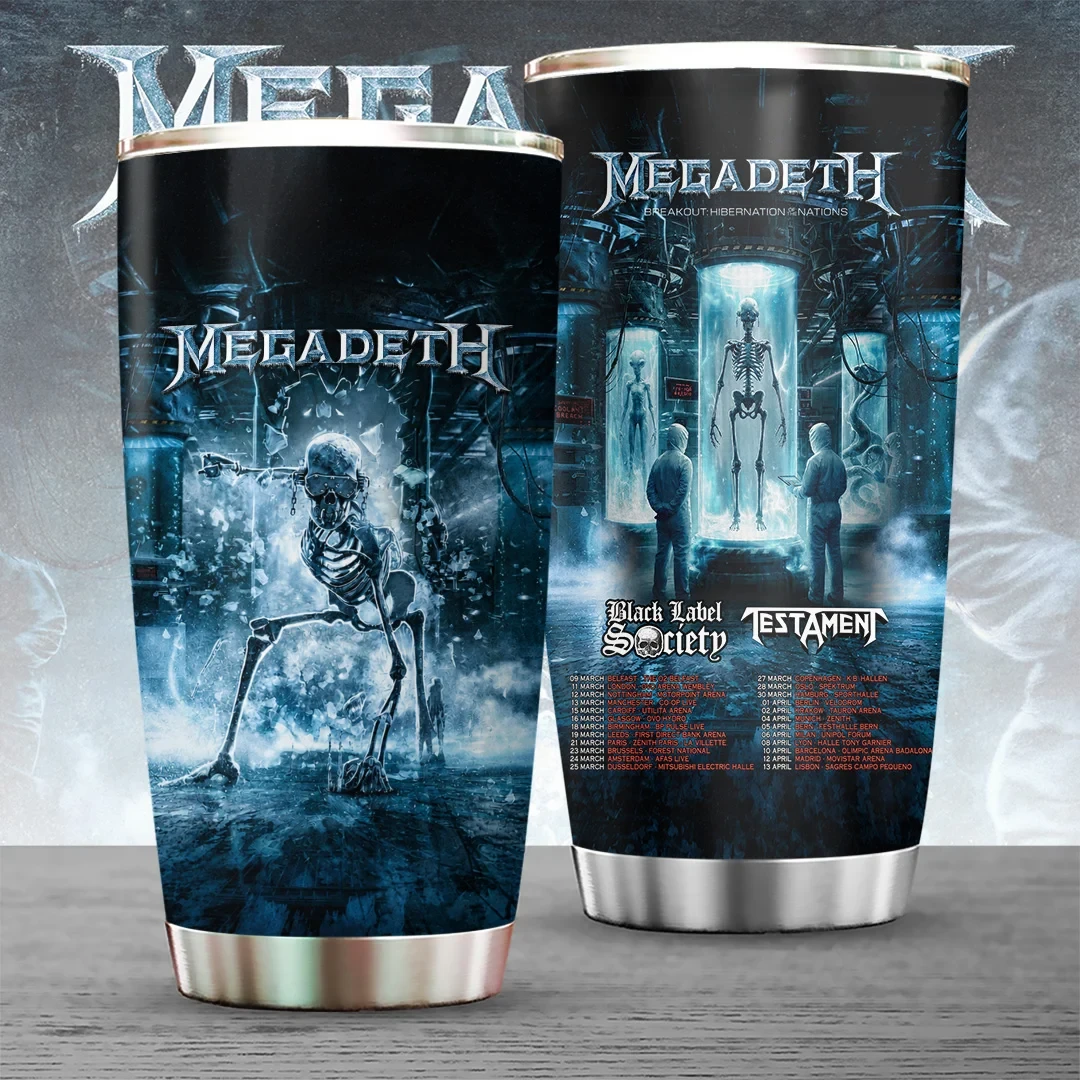 Megadeth Breakout Hibernation Nations Tour 2027 Tumbler Megadeth Merch Gifts For Metal Fans