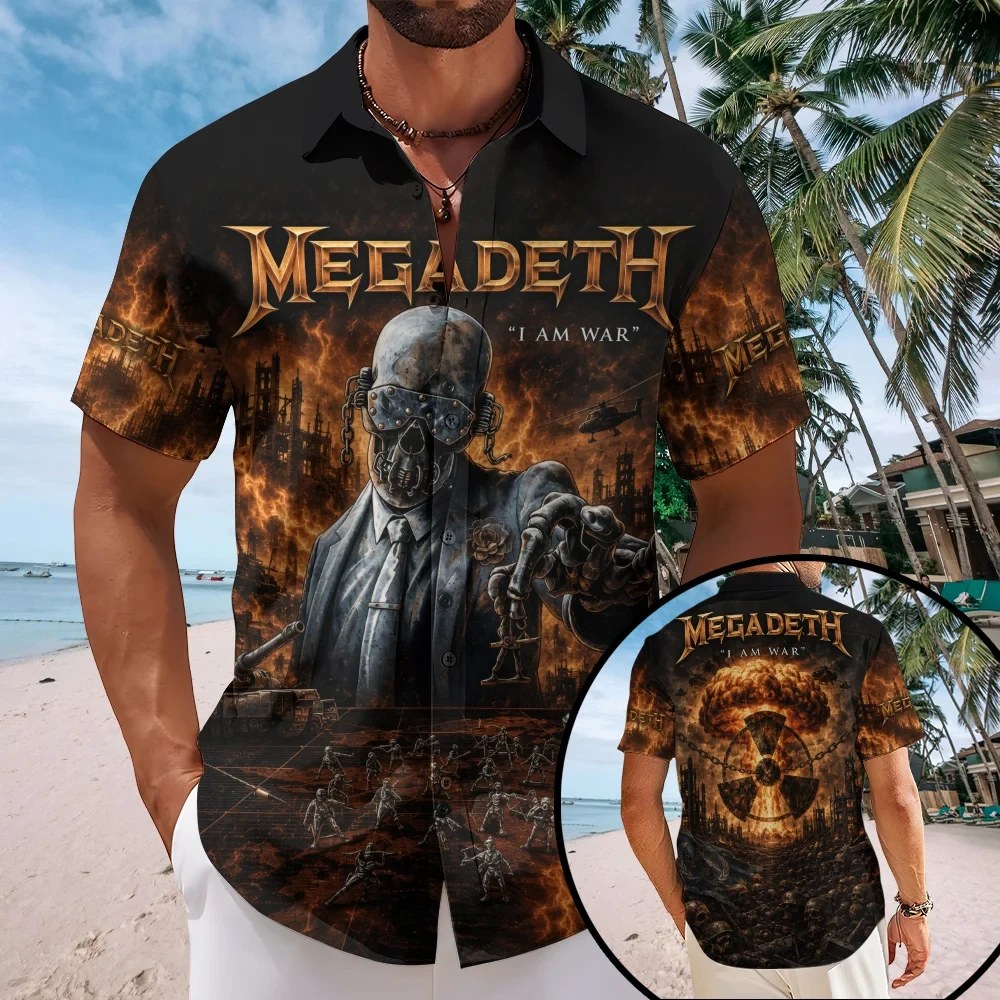 Megadeth I Am War Hawaiian Shirt Megadeth Merch Gifts For Music Fans