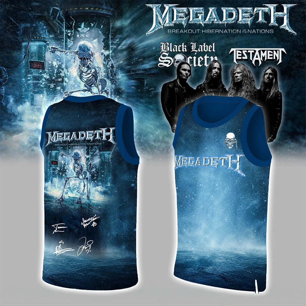 Megadeth Merch Breakout Hibernation Of The Nations Skull Basketball Jersey Band Fan Gifts Megadeth Merch Breakout Hibernation Of The Nations Skull Basketball Jersey Band Fan Gifts